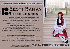 Näitus Eesti rahva riided Londonis