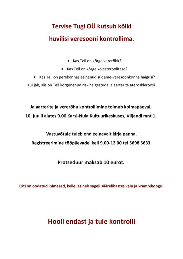 Tervise Tugi OÜ Tervise Tugi OÜ