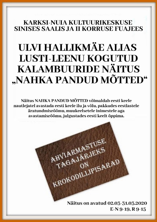 Näitus: Kalambuurid Näitus: Kalambuurid