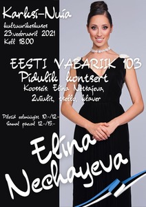 Pidulik kontsert Eesti Vabariik 103, esineb Elina Nechayeva