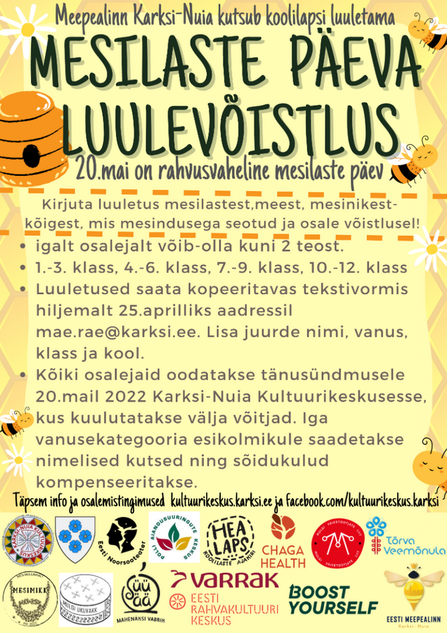 Mesilaste päeva luulevõistlus 2022 Mesilaste päeva luulevõistlus 2022