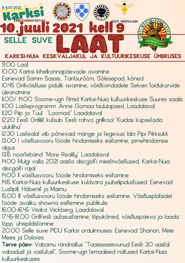 Selle suve laat. Eesti meistrivõistlused ulukiliha grillimises. Selle suve laat. Eesti meistrivõistlused ulukiliha grillimises.
