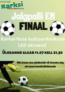 Jalgpalli EM finaal suurel ekraanil