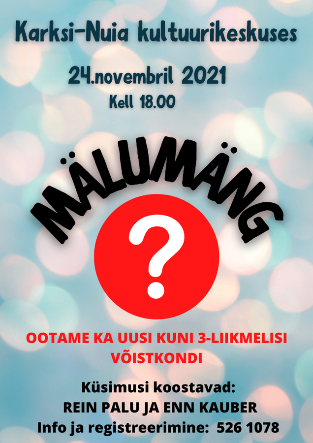 Karksi mälumäng Karksi mälumäng