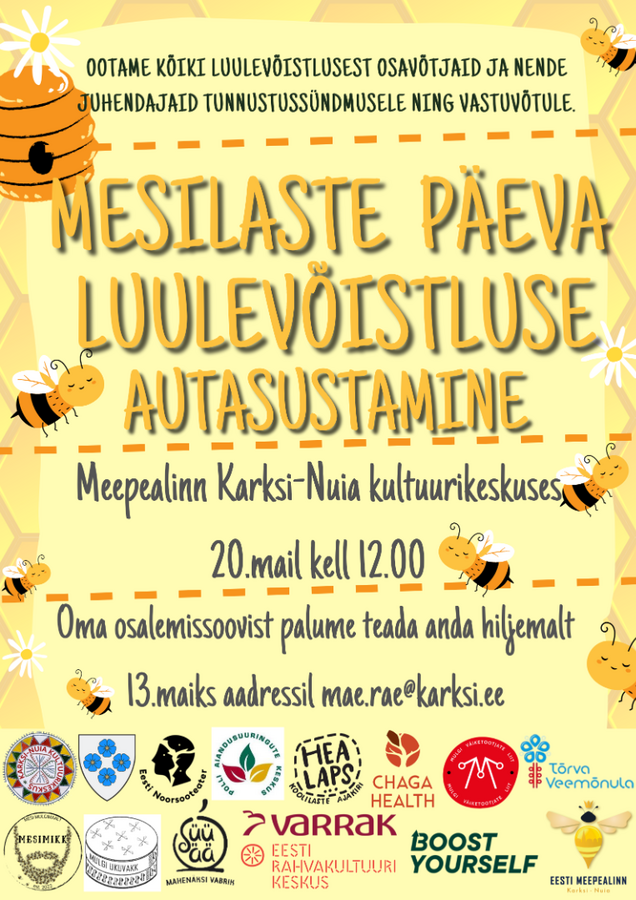 Mesilaste päeva luulevõistluse tunnustussündmus Mesilaste päeva luulevõistluse tunnustussündmus